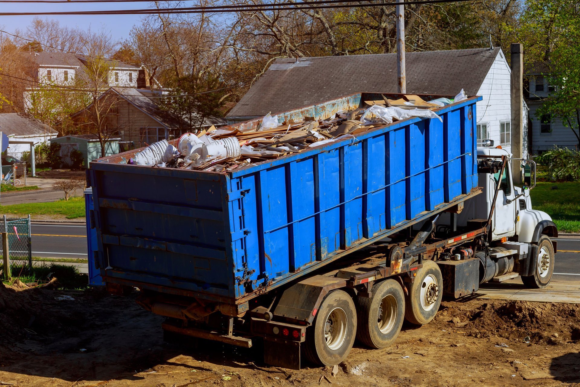 Junk removal truck and crew
